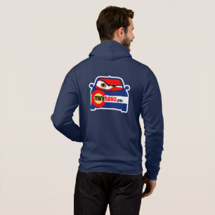 MINI5280 Ögon Logotyp Zip-Front Hoodie T Shirt