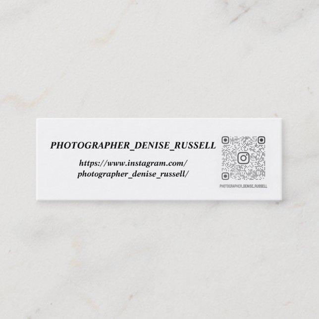 Mini, 3,0-tums x 1,0-tums mini-affärskort mini visitkort (Framsida)