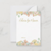 Mini Advice for Mamma Baby Shower-kort