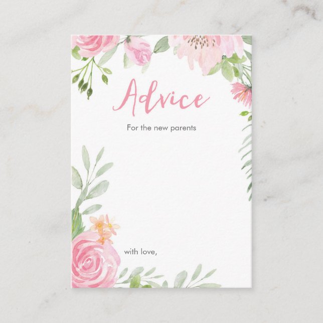 Mini Advice för nya föräldrar Babyvykort Rådkort (Framsida)