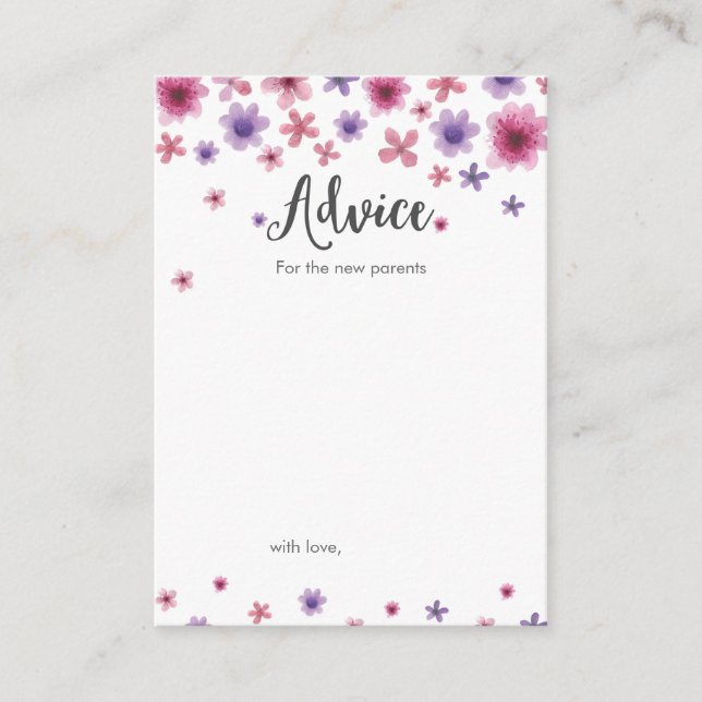 Mini Advice för nya föräldrar Babyvykort Rådkort (Framsida)