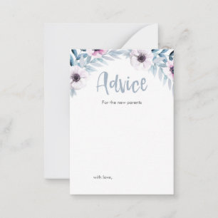 Mini Advice för nya föräldrar Babyvykort Rådkort