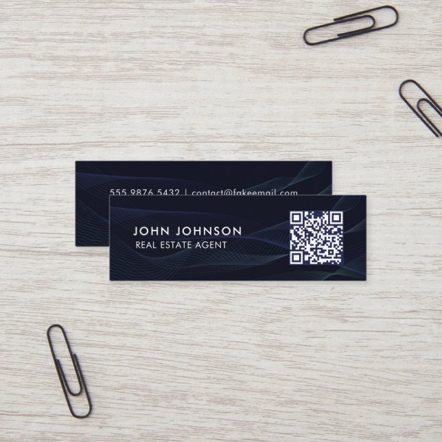 Mini-Affärskort för QR-kod Mini Visitkort (Fram/Back In Situ)
