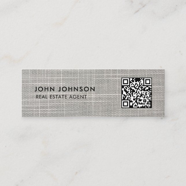 Mini-Affärskort för QR-kod Mini Visitkort (Framsida)