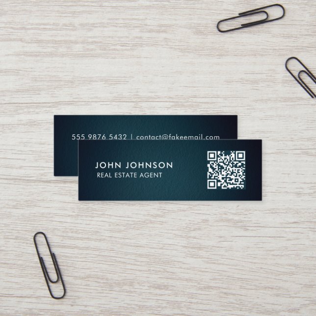 Mini-Affärskort för QR-kod Mini Visitkort (Fram/Back In Situ)