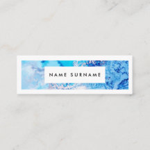 Mini-Affärskortet för konstnärer Marble Blue Water