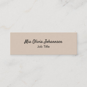 Mini-Affärskortet för minimal mjuk taupe Mini Visitkort