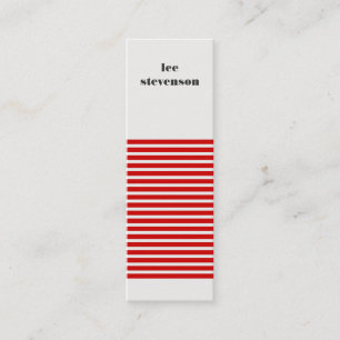 Mini-Affärskortet Red and Black Stripe Mini Visitkort