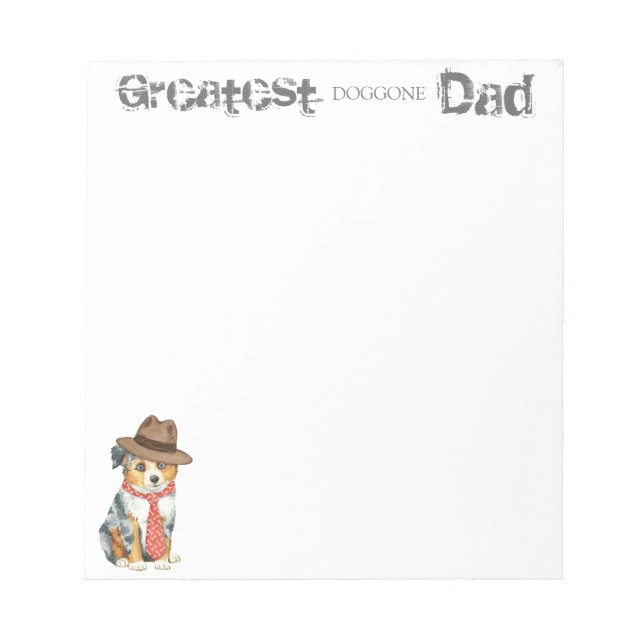Mini American Shepherd Pappa Anteckningsblock (Framsida)