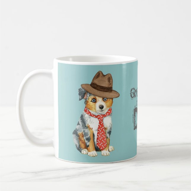 Mini American Shepherd Pappa Kaffemugg (Vänster)