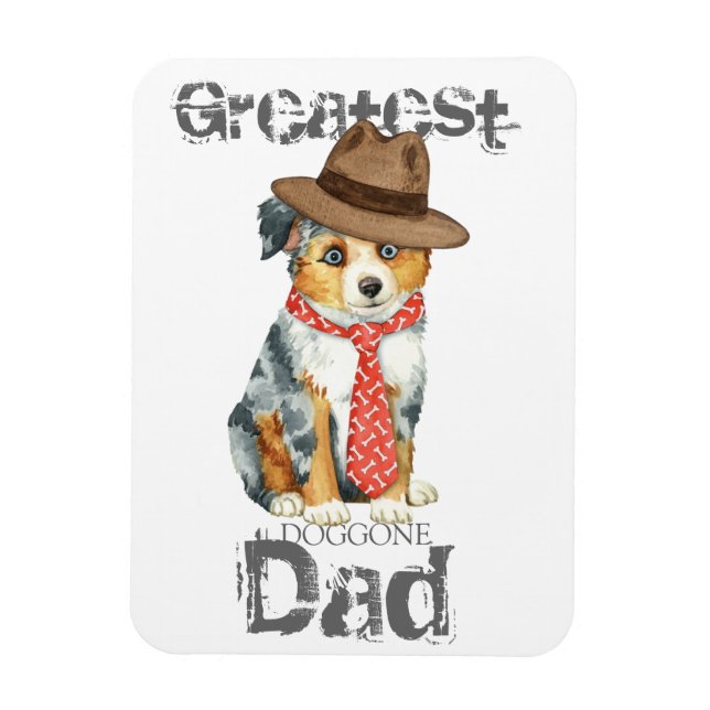 Mini American Shepherd Pappa Magnet (Vertikal)