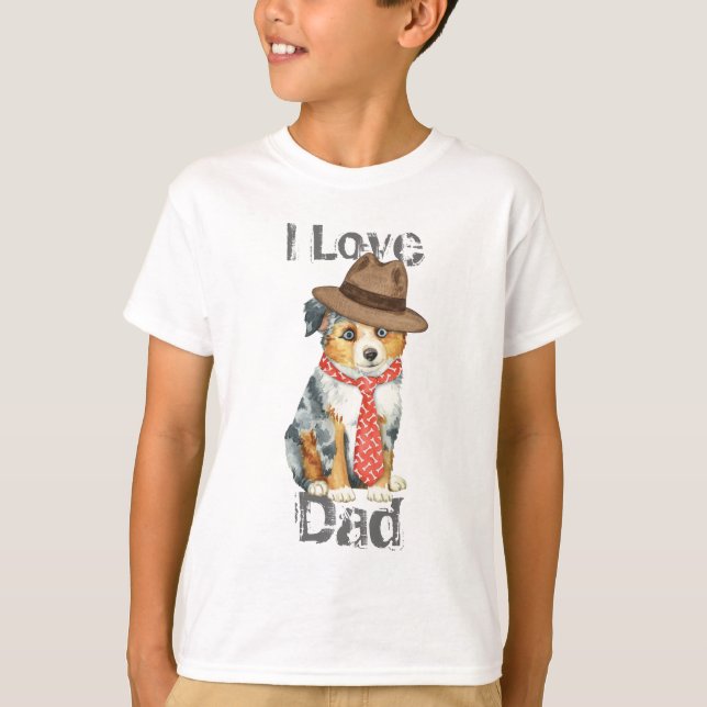 Mini American Shepherd Pappa T Shirt (Framsida)