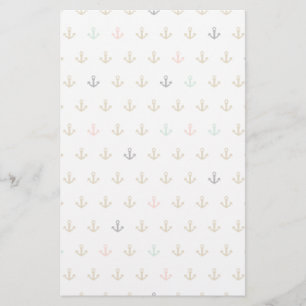 Mini Anchor Mönster Brevpapper