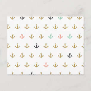 Mini Anchor Mönster Vykort
