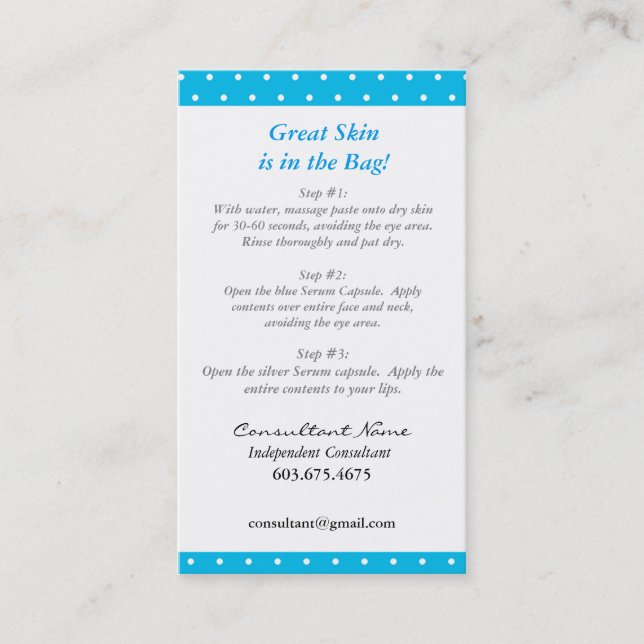 Mini- ansikts- anvisningskort visitkort (Framsida)