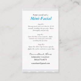 Mini- ansikts- anvisningskort visitkort