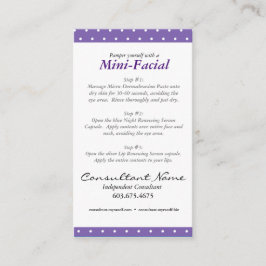 Mini- ansikts- anvisningskort visitkort