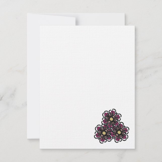 Mini-anteckningskort för Blommigt av chic Anteckningskort (Framsida)
