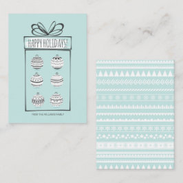 Mini-anteckningskort för julprydnadsföremål, Helgd Anteckningskort