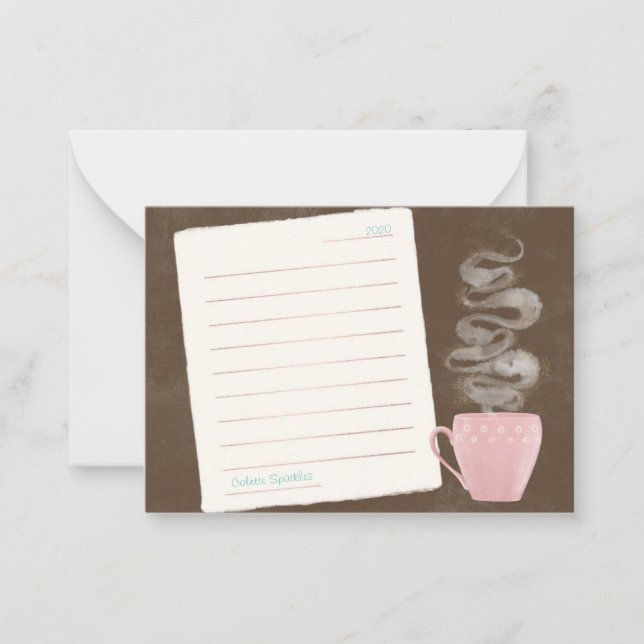 Mini-anteckningskort för kaffeanteckningar anteckningskort (Framsida)