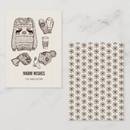 Mini-anteckningskort för Warm Önskemål Helgdag Ess Anteckningskort