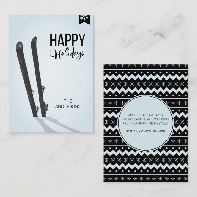 Mini-anteckningskort för Winter-hoppas över Glad h Anteckningskort (Fram/baksida)