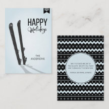 Mini-anteckningskort för Winter-hoppas över Glad h