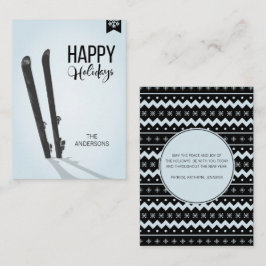 Mini-anteckningskort för Winter-hoppas över Glad h Anteckningskort