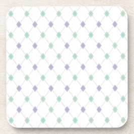 Mini Argyle - Mint & Lavender Underlägg