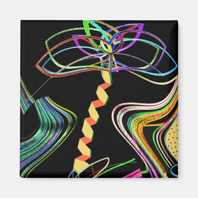 Mini Art Neon Palm Magnet (Framsidan)