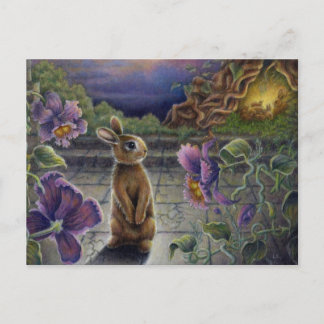 Mini Art Rabbit Dreams Fantasy-vykort Vykort