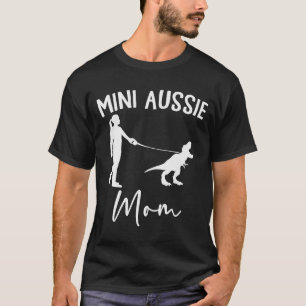 Mini Aussie Mamma Australian Shepherd Hund Dinosau T Shirt