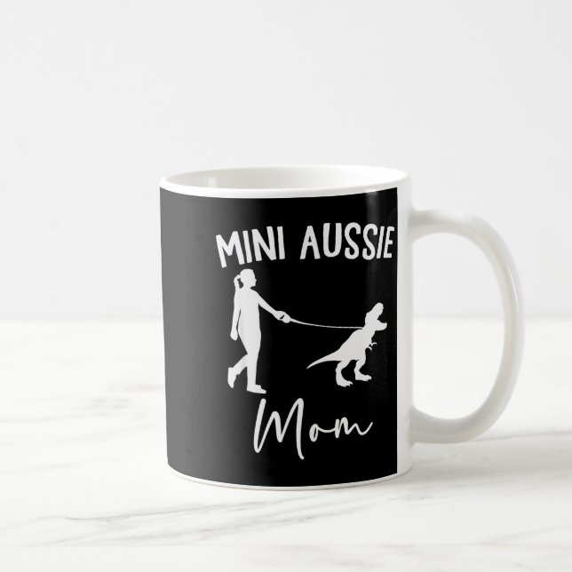 Mini Aussie Mom Australian Shepherd Dog Dinosaur W Kaffemugg (Höger)