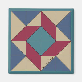 Mini Barn Quilt Americana Pinjul Magnet