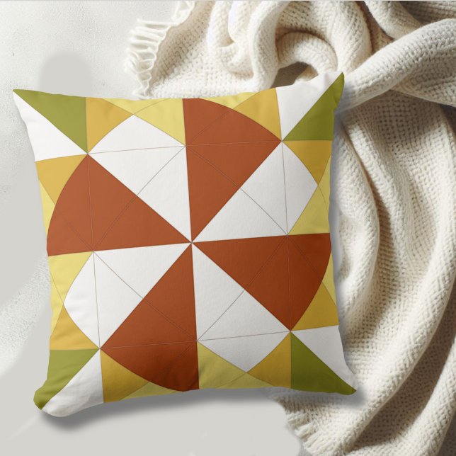 Mini Barn Quilt Autumn Pinjul Pillow Kudde (Skapare uppladdad)