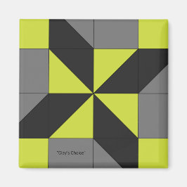 Mini Barn Quilt Block "Clay's Choice" Magnet