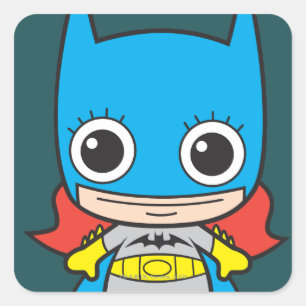 Mini Batgirl Fyrkantigt Klistermärke