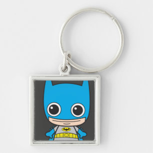 Mini Batman Fyrkantig Silverfärgad Nyckelring