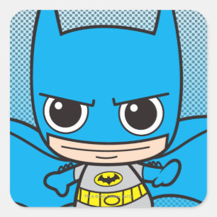Mini Batman Running Fyrkantigt Klistermärke