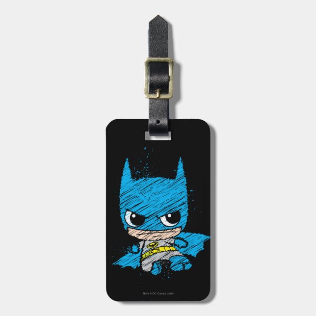 Mini Batman Sketch Bagagebricka (Vertikal Framsida)