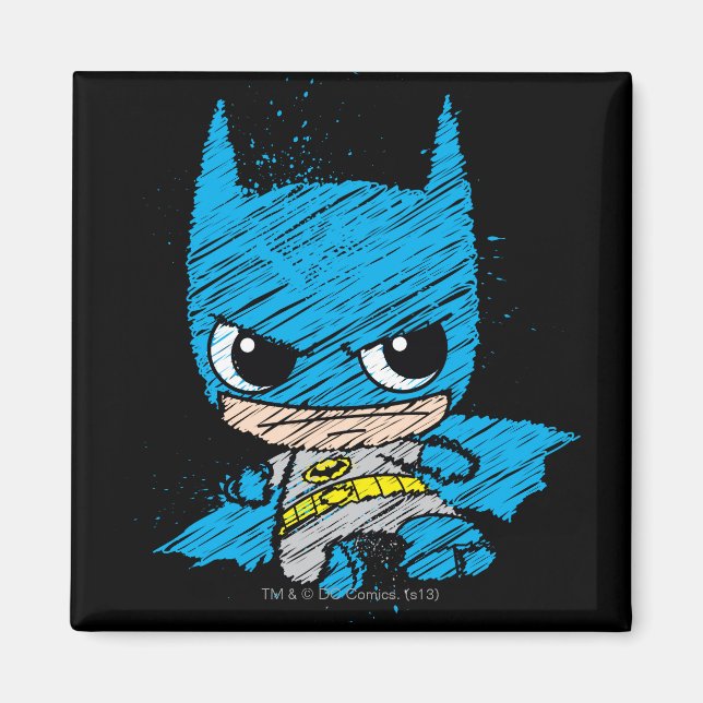 Mini Batman Sketch Magnet (Framsidan)