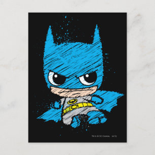 Mini Batman Sketch Vykort