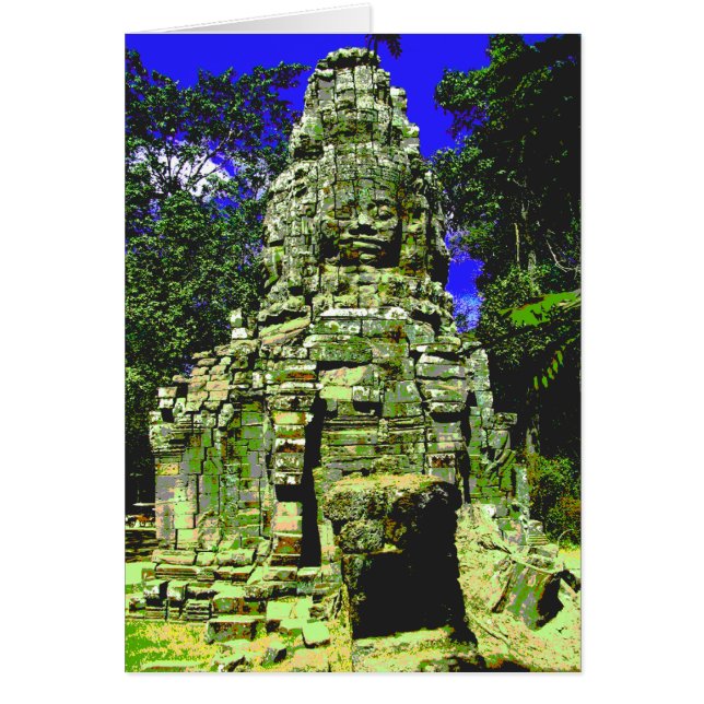 Mini Bayon [Redux] ... Siem RAP, Kambodjakort Hälsningskort (Framsidan)