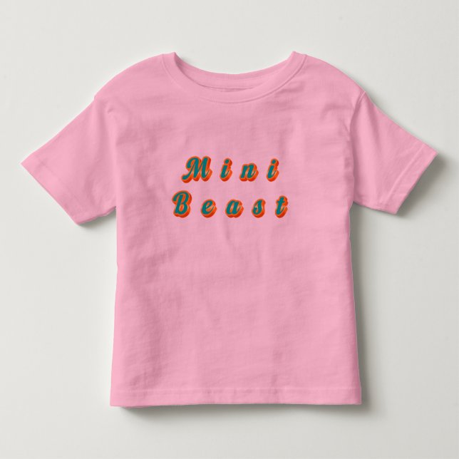 'Mini Beast' med djärv design T Shirt (Framsida)