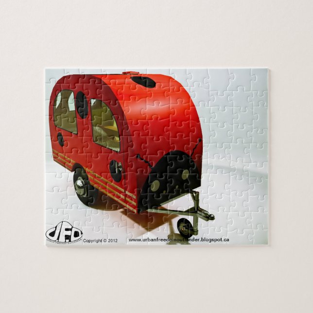 Mini Bike Camper Ladybug stil Puzzle Pussel (Horisontell)