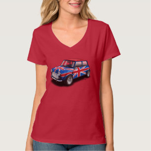 Mini- bil för facklig jackklassiker på den röda t-shirt