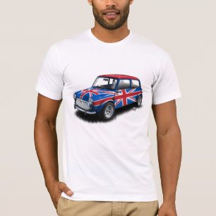 Mini- bil för facklig jackklassiker på vitT-trö T-shirt