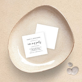 MINI Black White Bröllop Evening Party Inbjudan