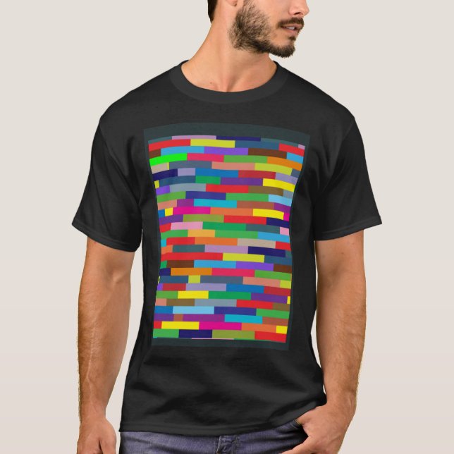 Mini-block av färgstark Abstrakt - dekantering med T Shirt (Framsida)