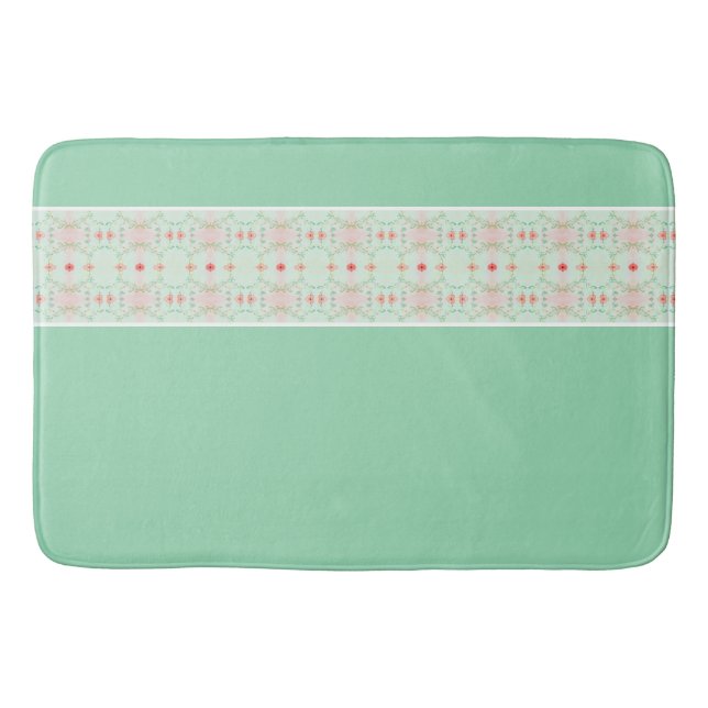 Mini Blommigt Accented Trim Badrumsmatta (Framsidan)